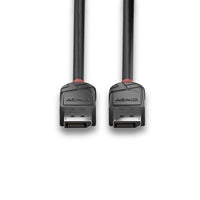 LINDY 36492 Black Line DisplayPort Cable, DisplayPort 1.2 (M) to DisplayPort 1.2 (M), 3m, Black & Red, Supports UHD Resolutions up to 4096x2160@60Hz, Triple Shielded Cable, Corrosion Resistant Copper 30AWG Conductors, Retail Polybag Packaging