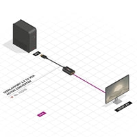 LINDY 41006 DisplayPort 1.2 to VGA Active Converter Black