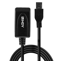 LINDY 43155 5m USB 3.0 Active Extension, Supports transfer rates up to 5Gbps, Plug & Play, 2 year warranty