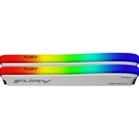 Kingston FURY Beast RGB Kit, 32 GB (2 x 16GB), DDR4, 3200MHz, Special Edition White, Unbuffered, 288-pin, DIMM, CL16, 1.35v