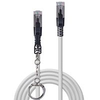 Lindy 3m Cat.6A S/FTP Locking Network Cable, Grey