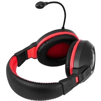 Marvo Scorpion H8321S Gaming Headset, Stereo Sound, Flexible Omnidirectional Microphone, 40mm Audio Drivers, On-ear Volume Control, 3.5mm Connection, Black and Red