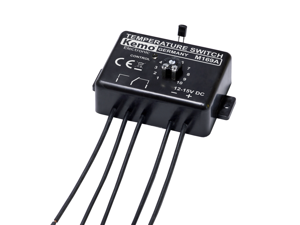 Kemo M169A Temperature switch-thermostat 12 V/DC module