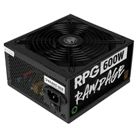 GAMEMAX RPG Rampage 600W PSU, 140mm Ultra Silent Fan, 80 PLUS Bronze, Non Modular, Flat Black Cables, Japanese TK Main Capacitor Fitted