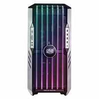 COOLER MASTER HAF 700 EVO Case, Titanium Grey, Full Tower, 4 x USB 3.2 Gen 1 Type-A, 1 x USB 3.2 Gen 2 Type-C, Tempered Glass Side Window Panel, Edge Lit Front Intake Blades with IRIS Customisable LCD Assistant