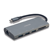 LINDY 43278 DST-Mini Plus USB-C Laptop Mini Docking Station with 4K HDMI, VGA Support & USB-C 100W Pass-Through Charging, 3 x USB 3.2 Type-A, Gigabit Ethernet Port, 2 Year Warranty