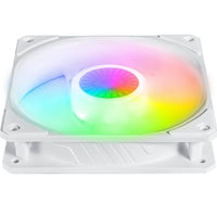 Cooler Master SickleFlow 120 ARGB White Edition 3-in-1 Fan Pack, 120mm, 1800RPM, 4-Pin PWM Fan & 3-Pin ARGB Connectors, New Blade Design to Improve Air Flow & Air Pressure, Secure Addressable RGB Connector Clips, Addressable RGB Controller Included