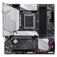 Gigabyte B760M AORUS ELITE AX Intel 1700 Socket Motherboard, Micro-ATX, 4x DDR5 Slots, 2x M.2 Sockets, 2x USB-C Port, Fitted I/O Shield, 2.5GbE LAN, Wi-Fi 6E, 1x DisplayPort / 1x HDMI Port