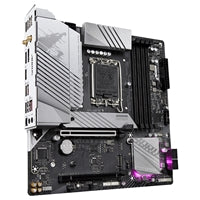 Gigabyte B760M AORUS ELITE AX Intel 1700 Socket Motherboard, Micro-ATX, 4x DDR5 Slots, 2x M.2 Sockets, 2x USB-C Port, Fitted I/O Shield, 2.5GbE LAN, Wi-Fi 6E, 1x DisplayPort / 1x HDMI Port