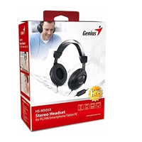 Genius HS-M505X Noise-cancelling Headset with Mic, 3.5mm Connection, Plug and Play with Adjustable Headbandand, In-line microphone and Volume Control, Black
