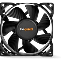 be quiet! Pure Wings 2 High Speed Black Fan, 80mm, 1900RPM, 3-Pin PWM Fan Connector, Black Frame, Black Blades, 7 Airflow-Optimized Fan Blades That Reduce Noise Generating Turbulence