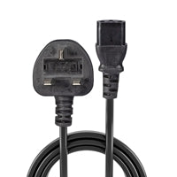 LINDY 30439 20m UK 3 Pin Plug To IEC C13 Mains Power Cable, Black