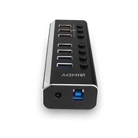 LINDY 43371 4 Port USB 3.0 Hub with 3 Quick Charge 3.0 Ports, Black