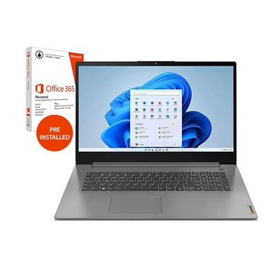 Lenovo IdeaPad 3 Laptop, 17.3 Inch HD Screen, Intel Pentium Gold 8505, 4GB RAM, 128GB SSD, Windows 11 Home S with Microsoft Office 365 Personal 1 Year Included