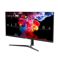 piXL CM34G3 34 Inch Ultrawide Gaming Monitor, Widescreen IPS LED Panel, QHD 3440x1440, 1ms Response Time, 180Hz Refresh Rate, Display Port, HDMI, USB, 16.7 Million Colour Support, VESA Wall Mount, Black Finish