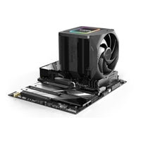 be quiet! Dark Rock Elite CPU Cooler, Universal Socket,, 2 Silent Wings 135mm PWM fans, 2000RPM, 7 high-performance heat pipes, 280W TDP, ARGB, Speed Switch, 3-year manufacturers warranty