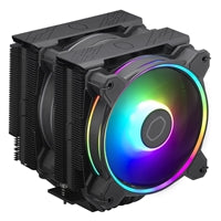 Cooler Master Hyper 622 Halo Dual-Tower CPU Cooler, Black, 6 Heatpipes, 2x 120mm RGB Fans, Intel/AMD