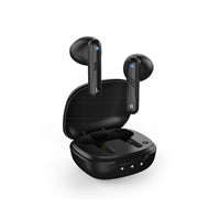 Genius HS-M905BT TWS True Wireless Earbuds, Bluetooth 5.3 Connectivity, Automatic Pairing and Touch Control Feature with Wireless Charging Case, Android, IOS and Windows Compatible, Black