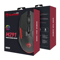 Marvo Scorpion M291 Gaming Mouse, USB, 6 LED Colours, Adjustable up to 6400 DPI, Gaming Grade Optical Sensor with 6 Programmable Buttons