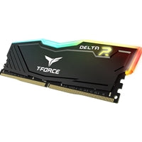 Team group T-Force Delta RGB 16GB (16GBx1) DDR4 3600MHz Memory - Black | TF3D416G3600HC18J01
