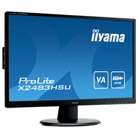 iiyama Prolite X2483HSU-B5 24 Inch Monitor, 4ms, Full HD 1920x1080, 75Hz, 1x HDMI,1 x DisplayPort, 2 x USB, HDCP, 2 x 2W Speakers, VESA