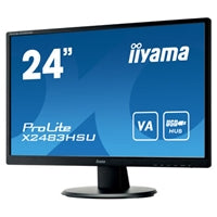 iiyama Prolite X2483HSU-B5 24 Inch Monitor, 4ms, Full HD 1920x1080, 75Hz, 1x HDMI,1 x DisplayPort, 2 x USB, HDCP, 2 x 2W Speakers, VESA
