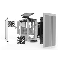 be quiet! Pure Base 500DX Case, White, Mid Tower, 1 x USB 3.2 Gen 1 Type-A / 1 x USB 3.2 Gen 2 Type-C, Tempered Glass Side Window Panels, 3 x Pure Wings 2 140mm Black PWM Fans Included, ARGB LED Lighting Front Mesh Panel