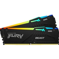Kingston FURY Beast KF560C36BBEAK2-32 RGB 32GB (2x16GB) System Memory, DDR5, 6000MHz, Black, 288 Pin, 1.35v, CL36, AMD EXPO Certified