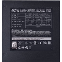 Cooler Master XG650 Plus Platinum Power Supply Unit - 80 Plus Platinum (+92% Efficiency) 650W, Fully Modular, Real-Time Display, 100% Japanese Capacitors, 135mm FDB ARGB Fan