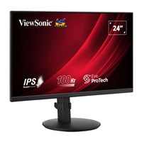 Viewsonic VA2408-HDJ 24 Inch IPS Monitor, Full HD, 100Hz, 5ms, VGA, HDMI, Display Port, Height Adjust, Pivot, Swivel, Int PSU, VESA