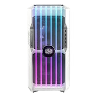 Cooler Master HAF 700 EVO Case, White, Full Tower, 4 x USB 3.2 Gen 1 Type-A, 1 x USB 3.2 Gen 2 Type-C, Tempered Glass Side Window Panel, Edge Lit Front Intake Blades with IRIS Customisable LCD Assistant