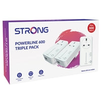 Strong POWERL600TRIUKV2 AV600 Passthrough Powerline Kit Triple Pack (3 Pack)