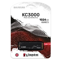 Kingston KC3000 (SKC3000S/1024G) 1TB NVME M.2 PCIe 4.0 NVMe SSD, Read 7000MB/s, Write 6000MB/s, 5 Year Warranty