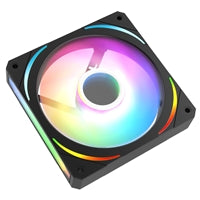 CIT Lightning 120mm Three-Sided Infinity ARGB Black 3-Pin PC Cooling Fan - High-Performance RGB Case Fan