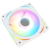 CIT Lightning 120mm Three-Sided Infinity ARGB White 3-Pin PC Cooling Fan - High-Performance RGB Case Fan