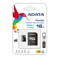 Adata Premier 16GB Micro SDHC UHS-I Class 10 Memory Card with Adaptor