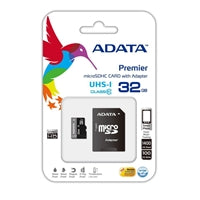 Adata Premier 32GB Micro SDHC UHS-I Class 10 Memory Card with Adaptor