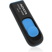 Adata UV128 64GB USB 3.2 Gen 1 Flash Drive, Capless Design, Black/Blue