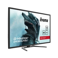 iiyama G-Master G4380UHSU-B1 Red Eagle 43 Inch 4K Gaming Monitor, Black, VA panel, 144hz, 0.4ms, FreeSync, HDMI, DisplayPort, USB Hub, Int PSU, Speakers, VESA