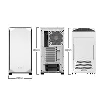 be quiet! Pure Base 500 Case, White, Mid Tower, 2 x USB 3.2 Gen 1 Type-A, 2 x Pure Wings 2 140mm Black PWM Fans Included, Exchangeable Top Cover for Silent or High Performance, Insulation Mats on Front, Sides & Top