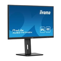 iiyama ProLite XUB2797HSN-B1 27 Inch Full HD IPS Monitor, Matte Black, USB-C Dock, RJ45, 100 Hz, 1x HDMI, 1x DisplayPort, 4x USB Hub, Speakers, Height Adjust, Pivot, VESA