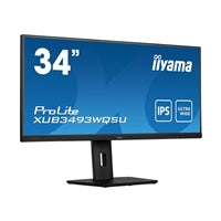 iiyama Prolite XUB3493WQSU-B5 34 inch IPS Monitor, Ultra Wide UWQHD, PIP, Freesync, 4ms, HDMI, DisplayPort, USB-Hub, 75Hz, Speakers, Black, Internal PSU, VESA, Height Adjust, Pivot