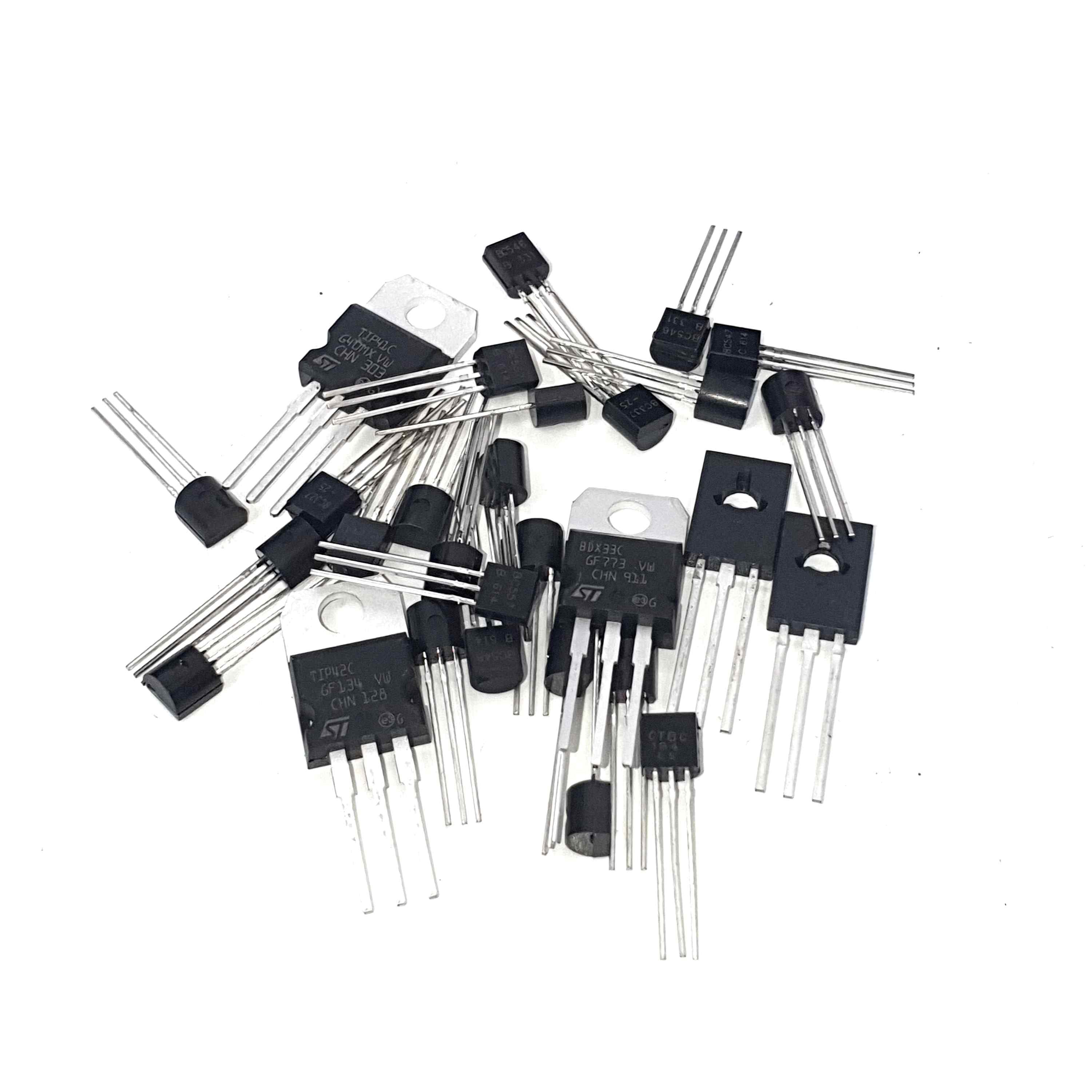 Transistor Selection Assorted Mixed Values BJT T092 TO220 TO18 transistors 30pcs