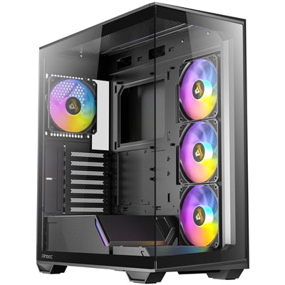 ANTEC Constellation C3 Black ARGB Case, 270' Full-view tempered glass, Dual Chamber, Tool-Free Design, 4 x ARGB PWM fans with built-in fan controller, ATX, Micro-ATX, ITX