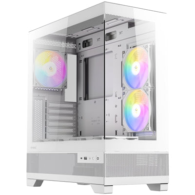 ANTEC CX700 Mid Tower Gaming Case, White, 270 Full-view tempered glass, 6x 120mm RGB fans, 1x USB 3.0 / 1x USB Type-C, ATX, Micro ATX, ITX