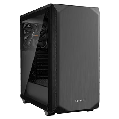 be quiet! Pure Base 500 Window Case, Black, Mid Tower, 2 x USB 3.2 Gen 1 Type-A, Tempered Glass Side Window Panel, 2 x Pure Wings 2 140mm Black PWM Fans Included, Exchangeable Top Cover for Silent or High Performance, Insulation Mats on Front, Sides ...