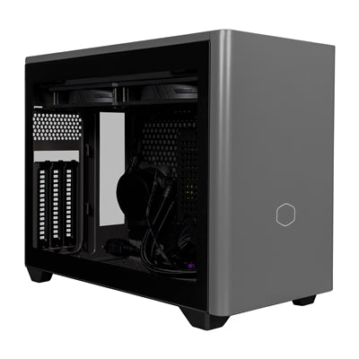 COOLER MASTER NR200P MAX Case, Black & Grey, Mini-ITX, 2 x USB 3.2 Gen 1 Type-A, Tempered Glass Side Window and Ventilated Steel Side Panel Options, V850 SFX Gold 850W PSU Pre-Installed, 280mm AiO Liquid CPU Cooler Pre-Installed, Designed for High-En...