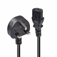 Lindy 10m UK 3 Pin Plug to IEC C13 Mains Power Cable, Black