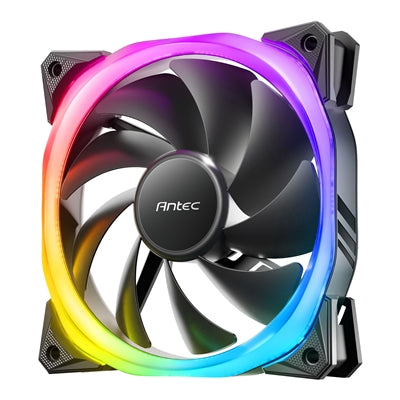 Antec Fusion Case Fan 120mm ARGB, Black, Upto 2000RPM, 57.93CFM Airflow, 31.24dB Max, 4-pin PWM 3-pin LED