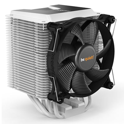 be quiet! Shadow Rock 3 White Fan CPU Cooler, Universal Socket, Shadow Wings 2 120mm PWM Black Cooling Fan, 1600RPM, 5 Heat Pipes, 190W TDP, Asymmetrical Construction to Avoid Blocking Memory Slots, Intel LGA 1700 & AMD AM5 Compatible